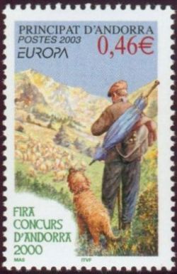 timbre Andorre N° 580 légende : Europa