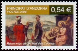 timbre Andorre N° 632 légende : Noël