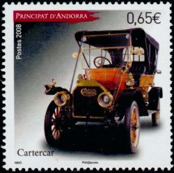 timbre Andorre N° 654 légende : Automobile