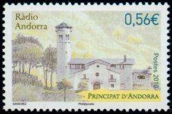 timbre Andorre N° 695 légende : Radio Andorra