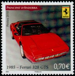 timbre Andorre N° 696 légende : Automobile