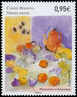 timbre Andorre N° 697 légende : Œuvre de Carme Massama