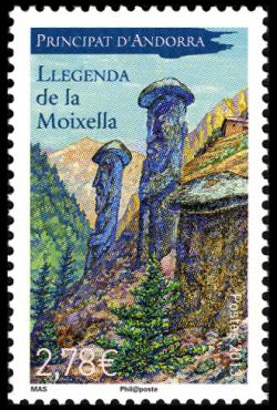 timbre Andorre N° 734 légende : La légende des soldats