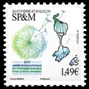 timbre de Saint-Pierre et Miquelon N° 1177 légende : Année internationnale du tourisme durable