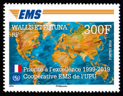 timbre de Wallis et Futuna x légende : 20ème anniversaire EMS