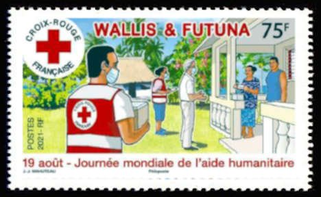 timbre de Wallis et Futuna x légende : 19 aout journée mondiale de l'aide humanitaire