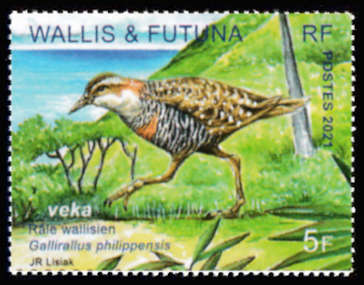 timbre de Wallis et Futuna x légende : Les oiseaux <br> Veka