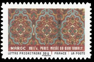  Tissus du monde <br>MAROC XVIIIes<br>motifs de tapis marocain Paris Musée du quai Branly