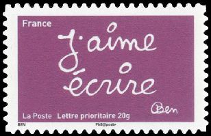  Les timbres de Ben<br>J'aime écrire 