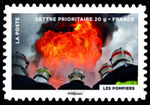  Le timbre fête le feu <br>Les pompiers