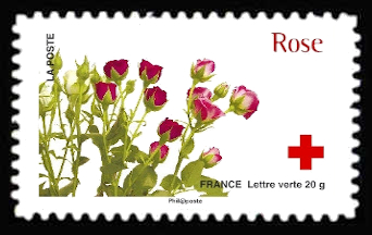  150ème anniversaire de la Croix-Rouge «L'amour en 10 fleurs» <br>Rose