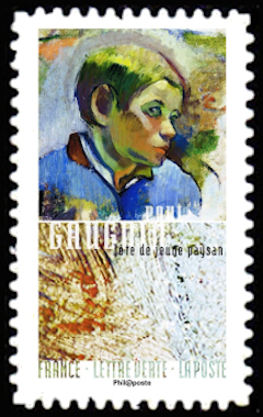  Visages impressionnistes <br>Tête de jeune paysant de paul Gauguin