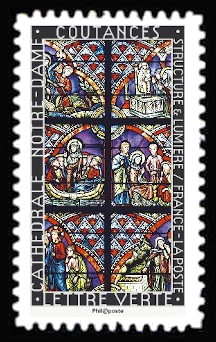  Structure et lumière, les vitraux l'art de la lumière <br>Vitrail de la Cathédrale Notre-Dame de Coutances