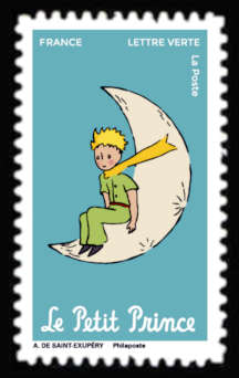  Le Petit Prince - 75 ans <br>assis sur la lune