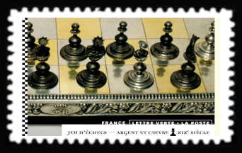  Jeux d'échecs <br>Jeu d’échecs – argent et cuivre - XIXe siècle