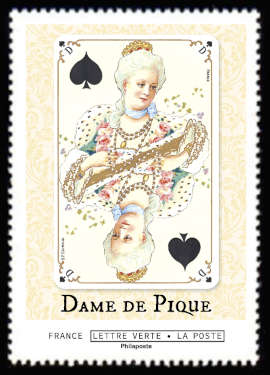  Cartes à jouer «collection Louis XV» <br>Dame de Pique