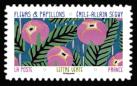 timbre N° 2281, Fleurs et papillons