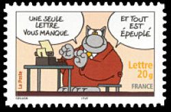 Sourires avec le chat du dessinateur Philippe Geluck <br>Une seule lettre vous manque et tout est épeuplé