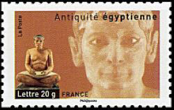  Antiquité égyptienne <br>Statue égyptienne de scribe accroupi