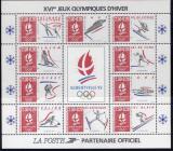 timbre Bloc feuillet N° 14, Albertville 92 Jeux olympiques d'hiver de 1991-1992