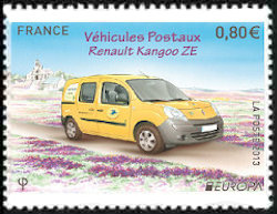  Europa véhicules postaux, anciens et modernes <br>Renault Kangoo ZE