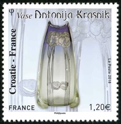  Émission commune France – Croatie <br>Vase d'Antonija Krasnik