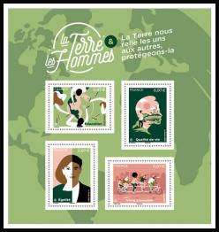 timbre N° F5424, La Terre et les hommes