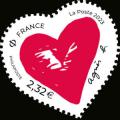 timbre N° 2241, Cœur St Valentin