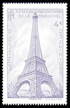  Fêtes du cinquantenaire de la tour Eiffel - 23 juin 1939 <br>Portrait de Gustave Eiffel