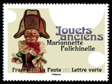  Jouets anciens <br>Marionnette Polichinelle