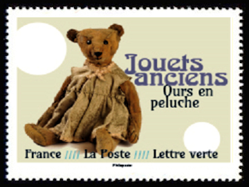  Jouets anciens <br>Ours en peluche