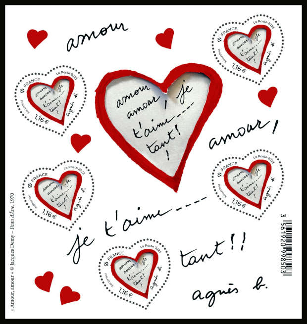  Cœur St Valentin <br>Cœur illustré pat Agnès Troublé ( « agnès b.» )