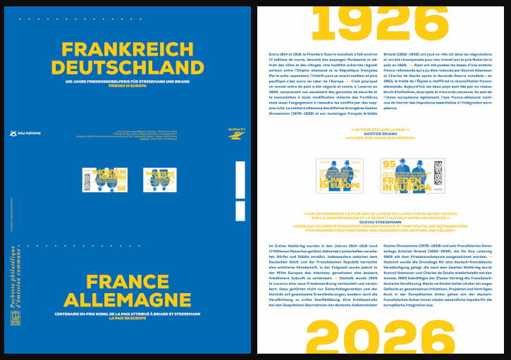 La paix en Europe <br>Centenaire du prix Nobel de la paix attribué à Aristide Briand et Gustav Stresemann.