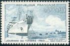 timbre N° 1245, Journée du timbre - Pose d'un câble sous- marin