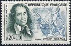 timbre N° 1296, Pierre Puget (1620-1694) Sculpteur