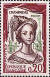 timbre N° 1301, La Champmeslé dans le role de Roxane