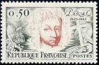 timbre N° 1344, Blaise Pascal (1623-1662) - Tricentenaire de sa mort