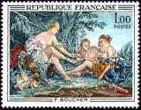 timbre N° 1652, François Boucher (1703-1770)  «Diane de retour de la chasse»