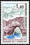 timbre N° 1687, Gorges de l'Ardèche