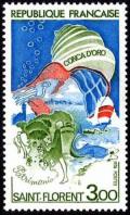 timbre N° 1794, Golfe de Saint-Florent (Corse)