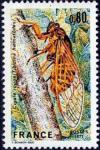 timbre N° 1946, La cigale rouge