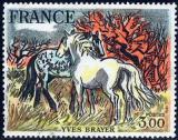 timbre N° 2026, Yves Brayer «Chevaux de Camargue»