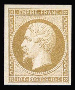  Napoléon III 10 c - EMPIRE FRANC non dentelé 