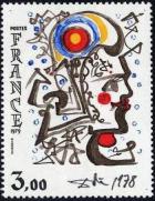 timbre N° 2067, Oeuvre originale de Salvator Dali