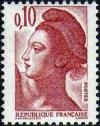 timbre N° 2179, Type Liberté de Gandon 0,10 f