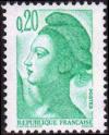 timbre N° 2181, Type Liberté de Gandon 0,20 f