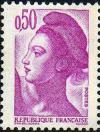 timbre N° 2184, Type Liberté de Gandon 0,50 f