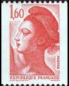 timbre N° 2192, Type Liberté de Gandon 1f 60 (roulette)