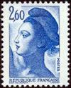 timbre N° 2221, Type Liberté de Gandon 2f 60
