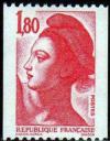 timbre N° 2223, Type Liberté de Gandon 1f 80 (roulette)